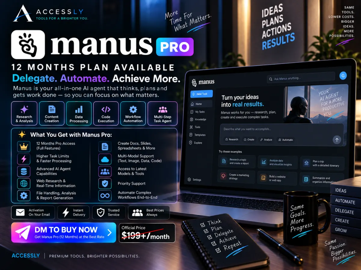 Manus Pro AI agent creative