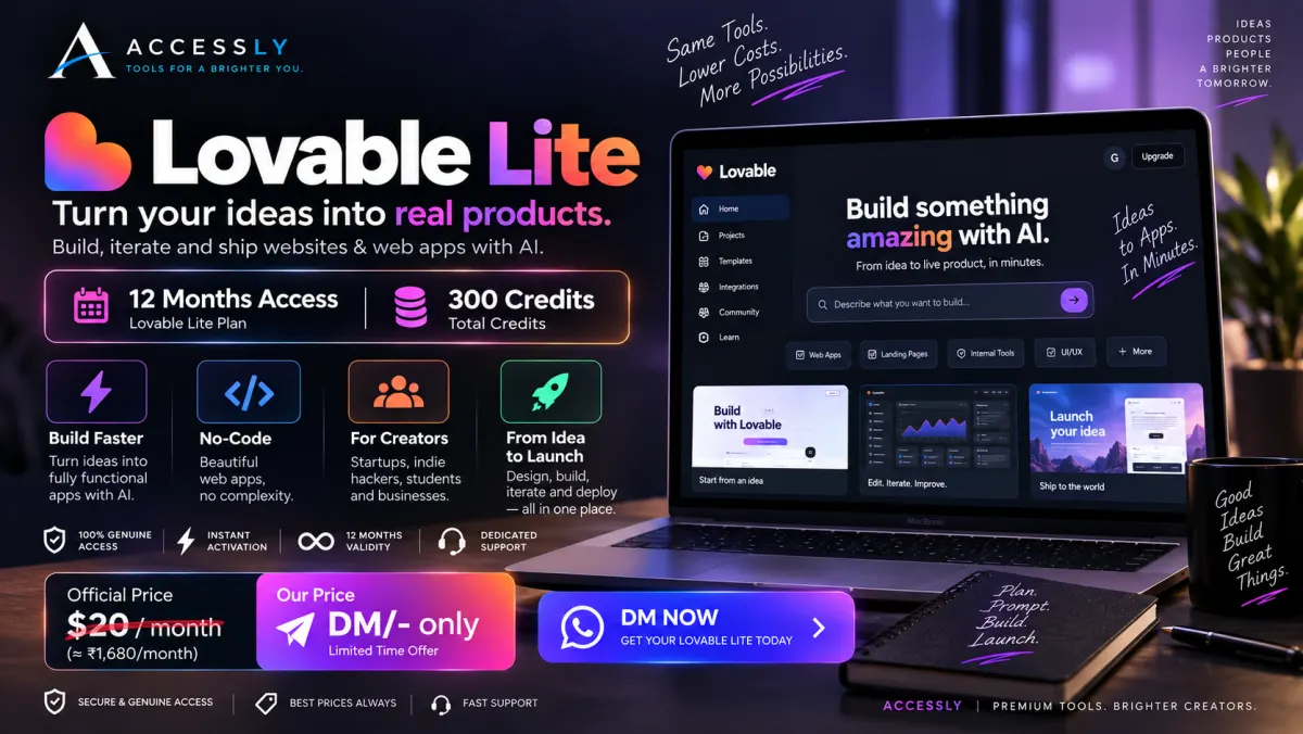 Lovable app builder creative
